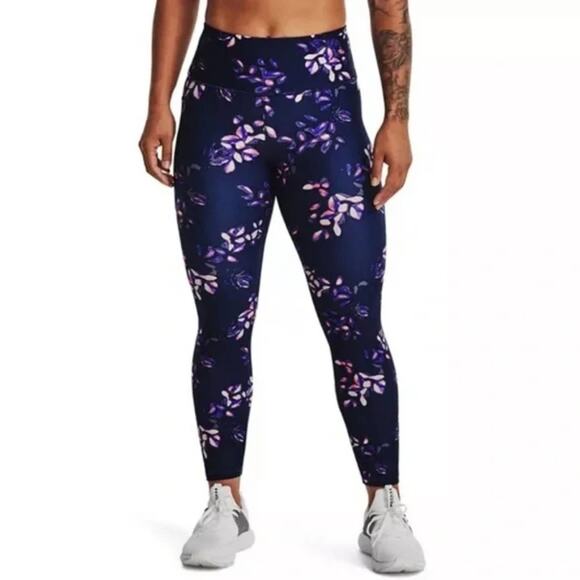 Women's Under Armour HeatGear® Printed No-Slip Waistband Ankle Leggings 2X 3X Ne - Picture 1 of 13